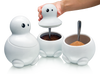 TOM, DICK &amp; HARRY tea sugar and coffee white ceramic storage jars by THABTO
