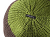 Round Knitted Ball Cushion in green and curry by Stine Leth for Korridor Design