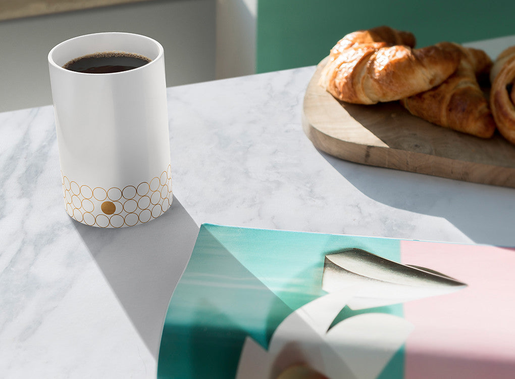 Portobello Collection Beautiful gold insulated mugs THABTO Design Store