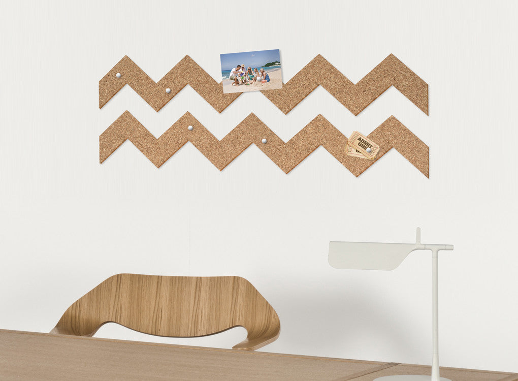 Zig zag ROLL + PIN cork pin board by THABTO 