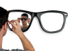Looking Good wall mounted wayfarer mirror in black by THABTO